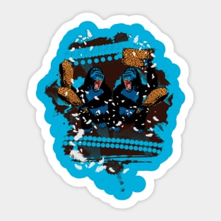 Gorilla Pillow Fight Sticker